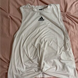Adidas Women's White Muscle Tee